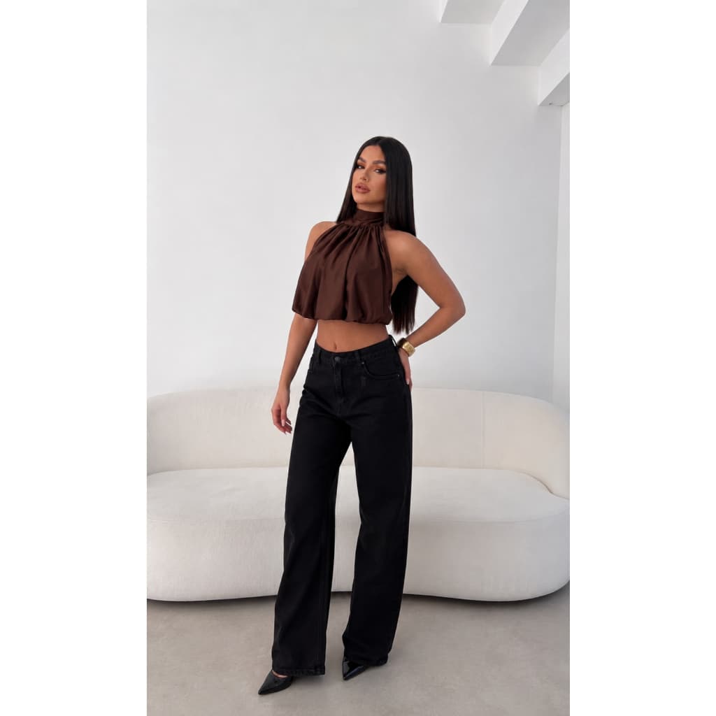 Cropped Feminino Elegante Costa Nua Tamanho único 36 ao 42 Tecido Suplex romantic toque poliamida