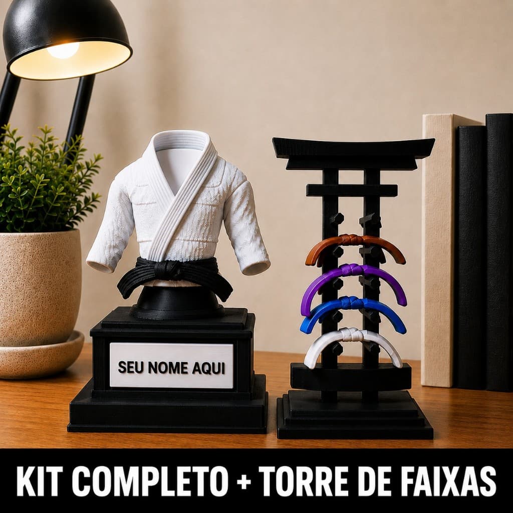 KIMONO | SUPORTE PRA FAIXAS JIU-JITSU | PERSONALIZADO COM NOME | PRESENTE | LUTADOR | ARTES MARCIAIS