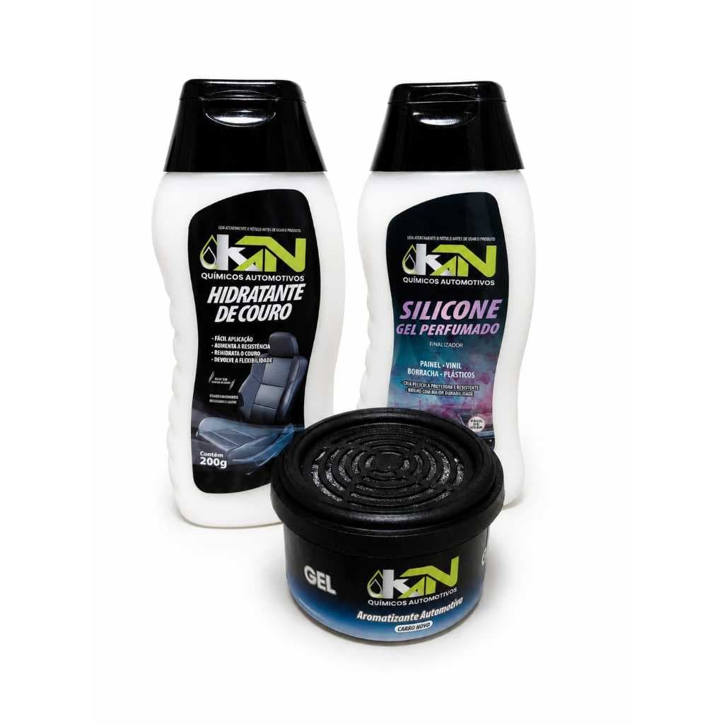 Kit Couro Hidratante para Couro +Silicone perfumado +aromatizante