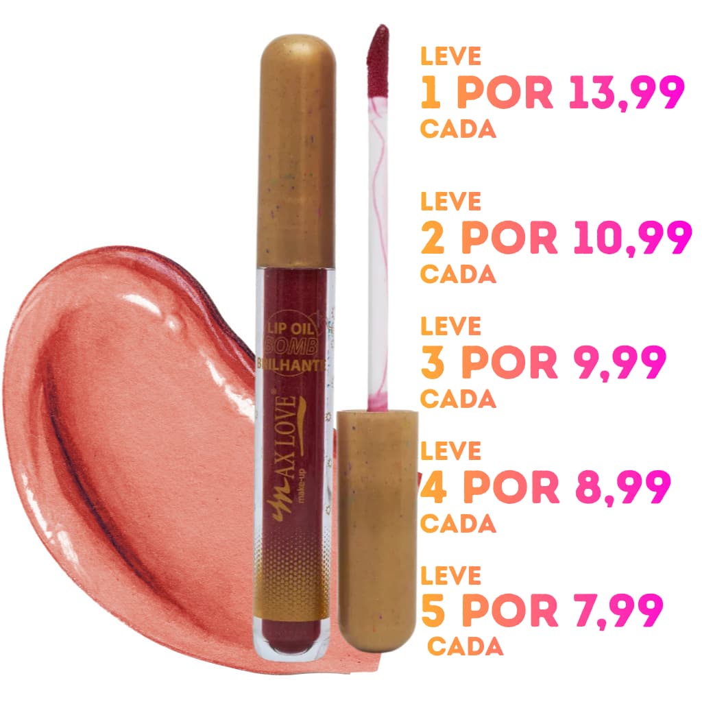 Max Love - Lip Oil Bomb Brilhante 53 5ml