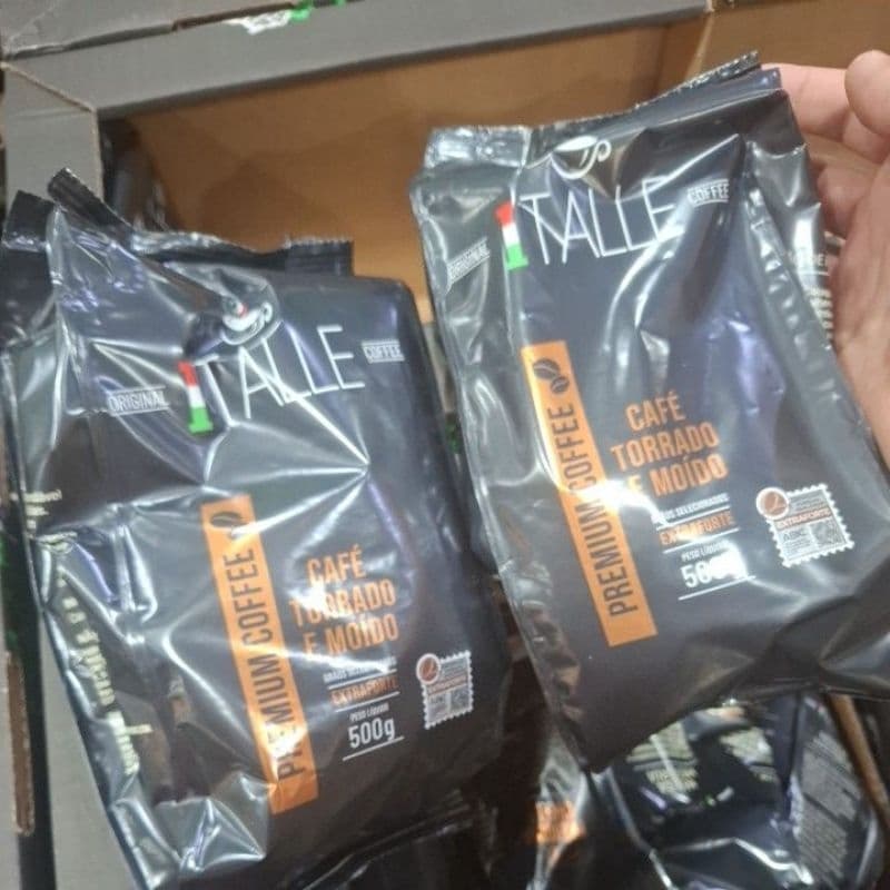 kit 2 pacotes de café italiano Itale torrado e moido Extra forte uma delícia de café