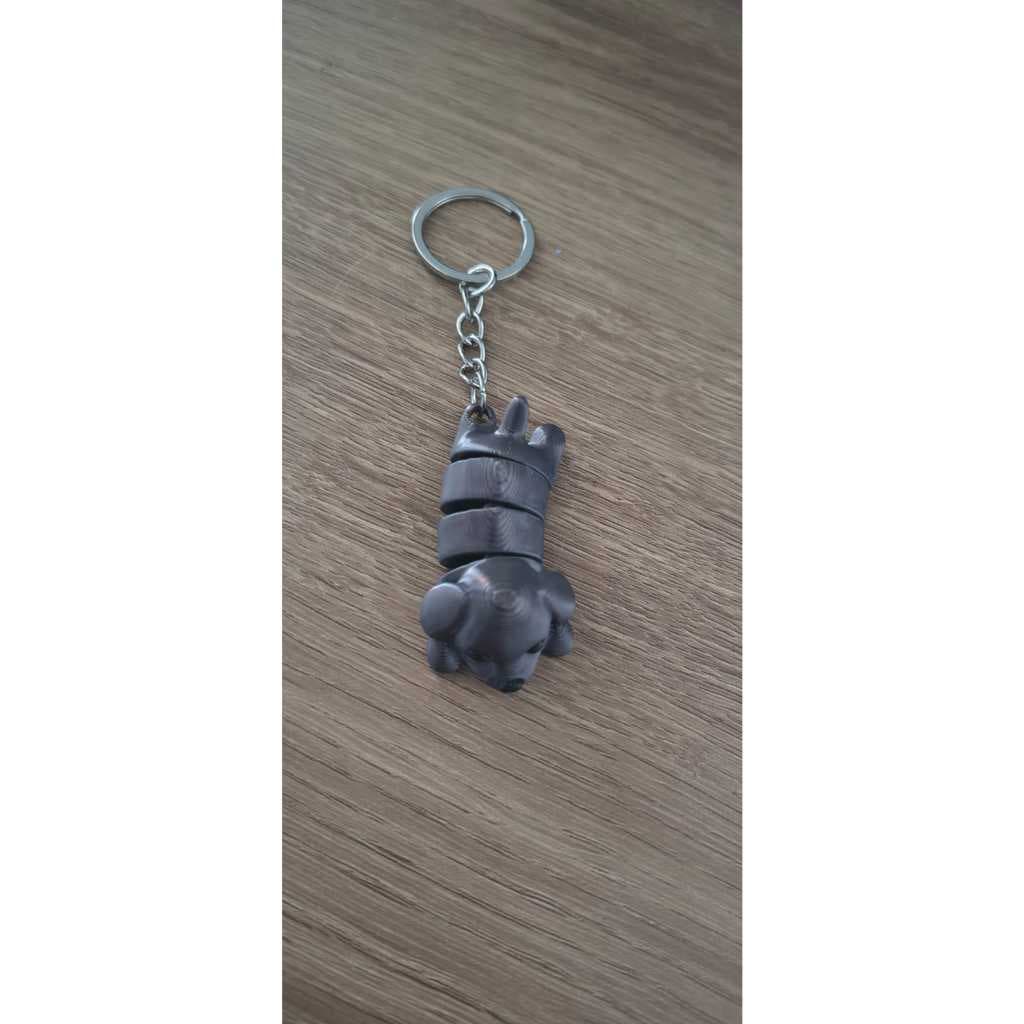 Chaveiro cachorrinho articulado - Chaveiro fofo em 3d - Chaveiro criativo para chaves, bolsa e mochila