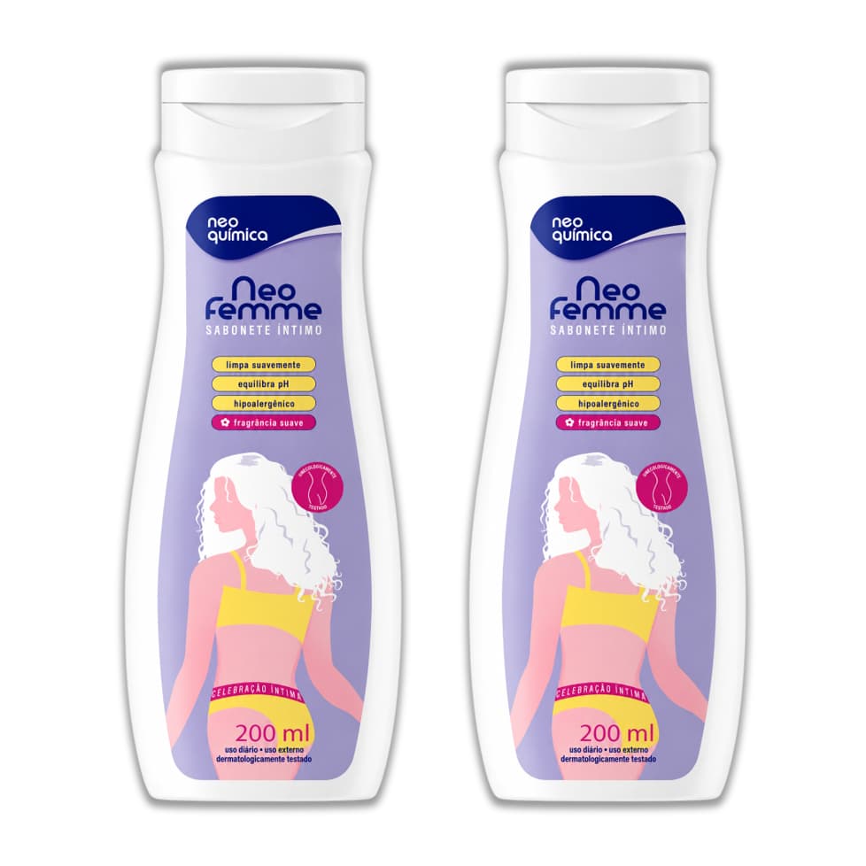 Kit Com 2 Sabonete Intimo Neo Femme FRAGRÂNCIA Suave Com 200mL Cada