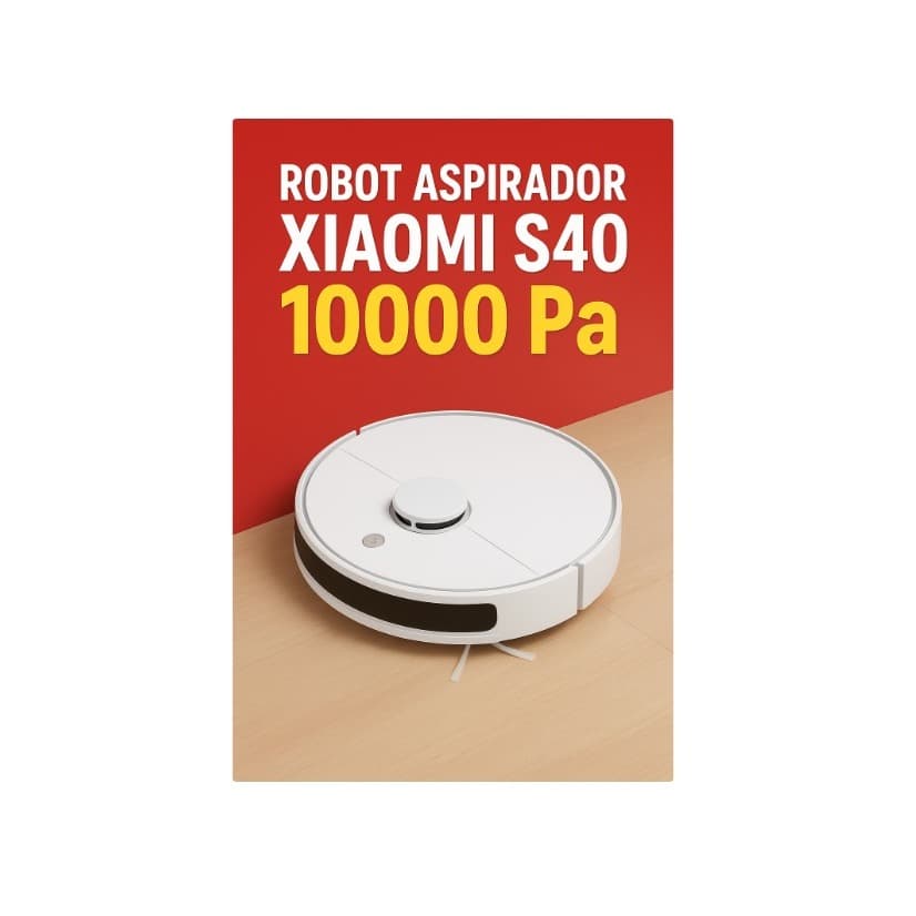 Robô Aspirador Xiaomi S40 10000PA Navegação Inteligente Sucção Potente Sensor Antiqueda Bivolt