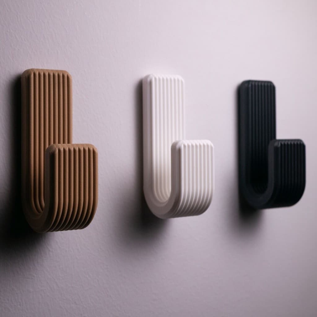 Kit Ganchos de Parede Organizador Minimalista Moderno Canelado Multiuso Toalheiro/Cabide.