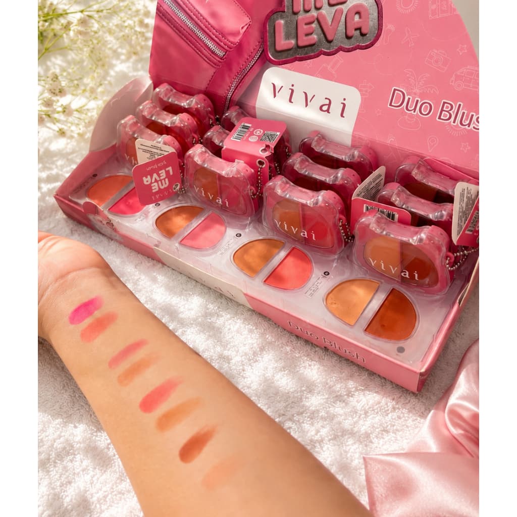 Blush Alta Pigmentação Duo Pó Compacto Chaveiro