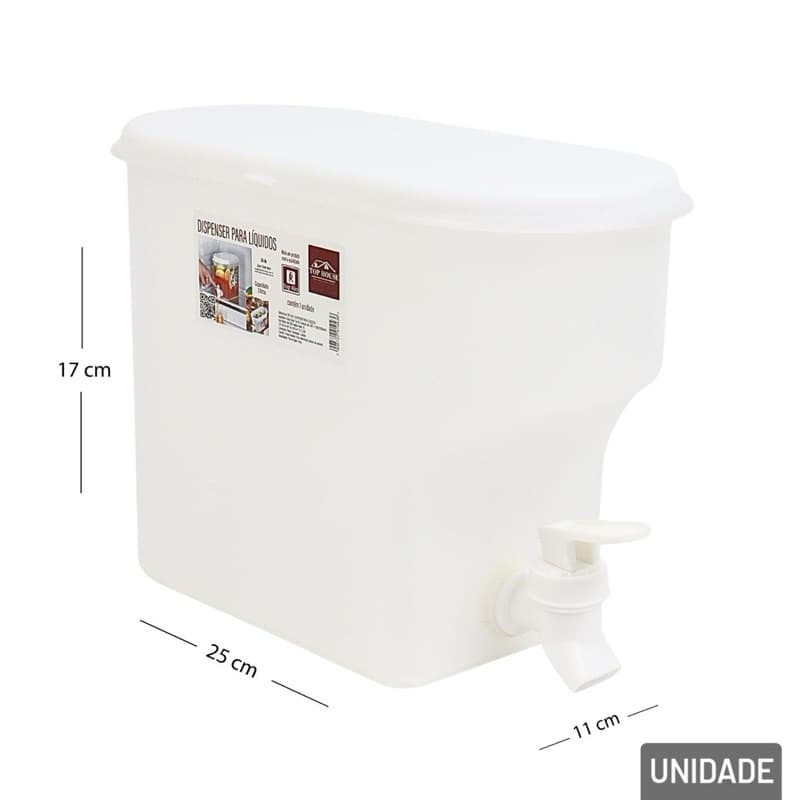 Dispenser de Plástico 3 Litros com Torneira