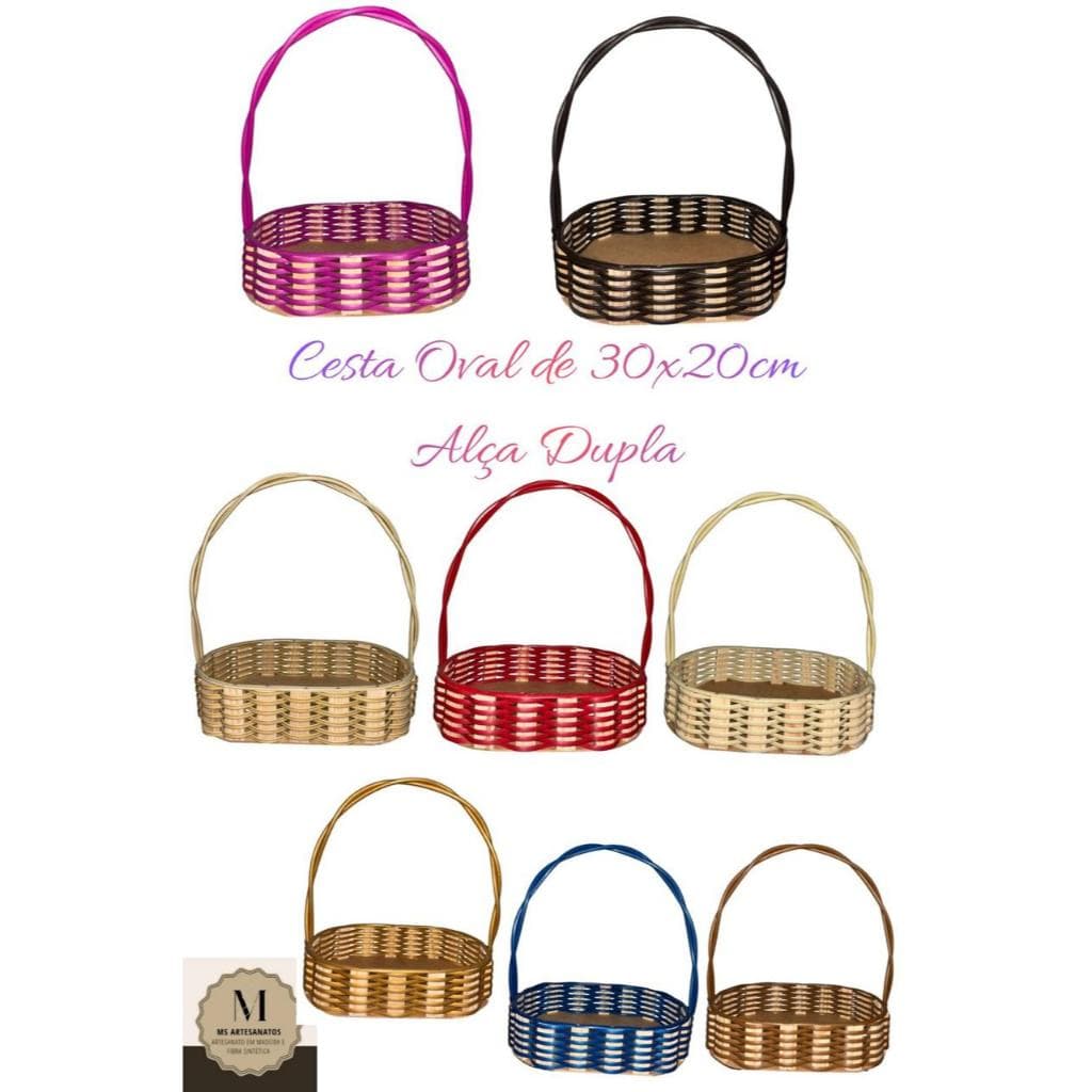 Kit 6 Cesta Fraldeira Oval Sintetico 30x20x7cm , Presentes, Lembrancinhas, Organização