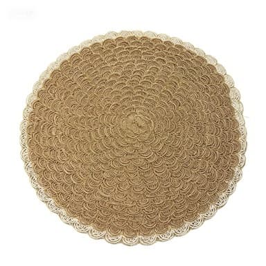 6 ou 12 Peças Jogo Americano Kit Trançado Redondo para Mesa de Jantar Sousplat Decorativo