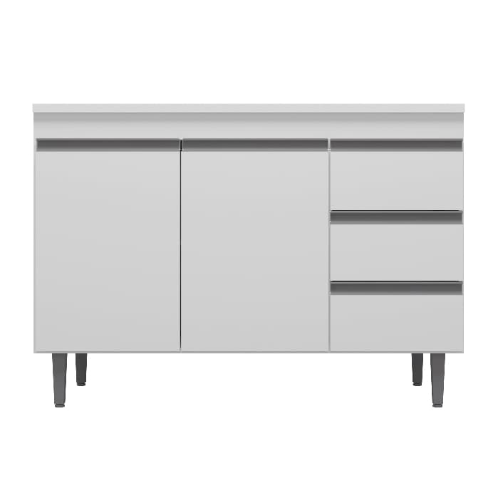 Balcão Organizador de cozinha Andreia 100 cm Com Tampo MDP