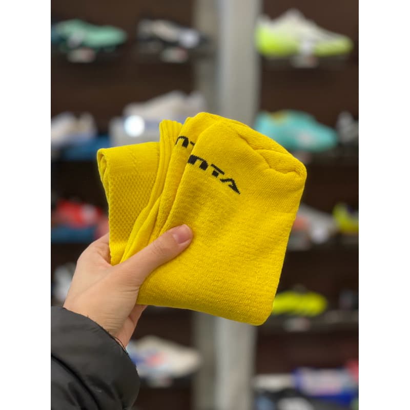 Kit com 5 Pares de Meiões Futebol Finta COR AMARELO  INFANTIL E Juvenil