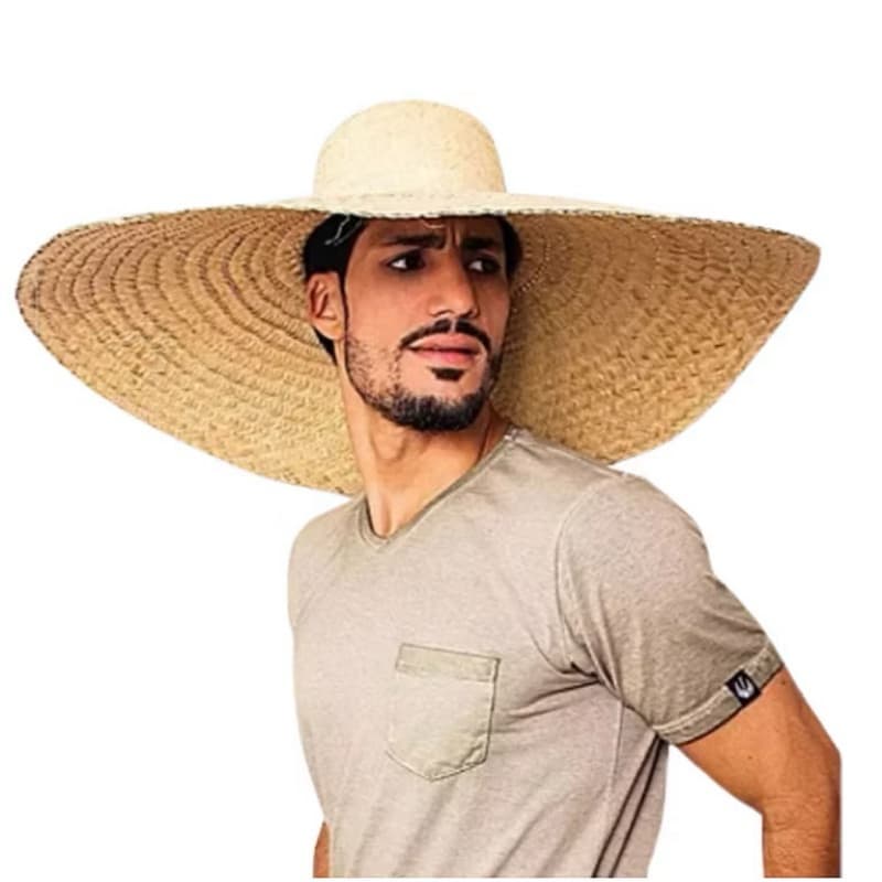 Chapéu de Palha Aba Grande Teknoluvas