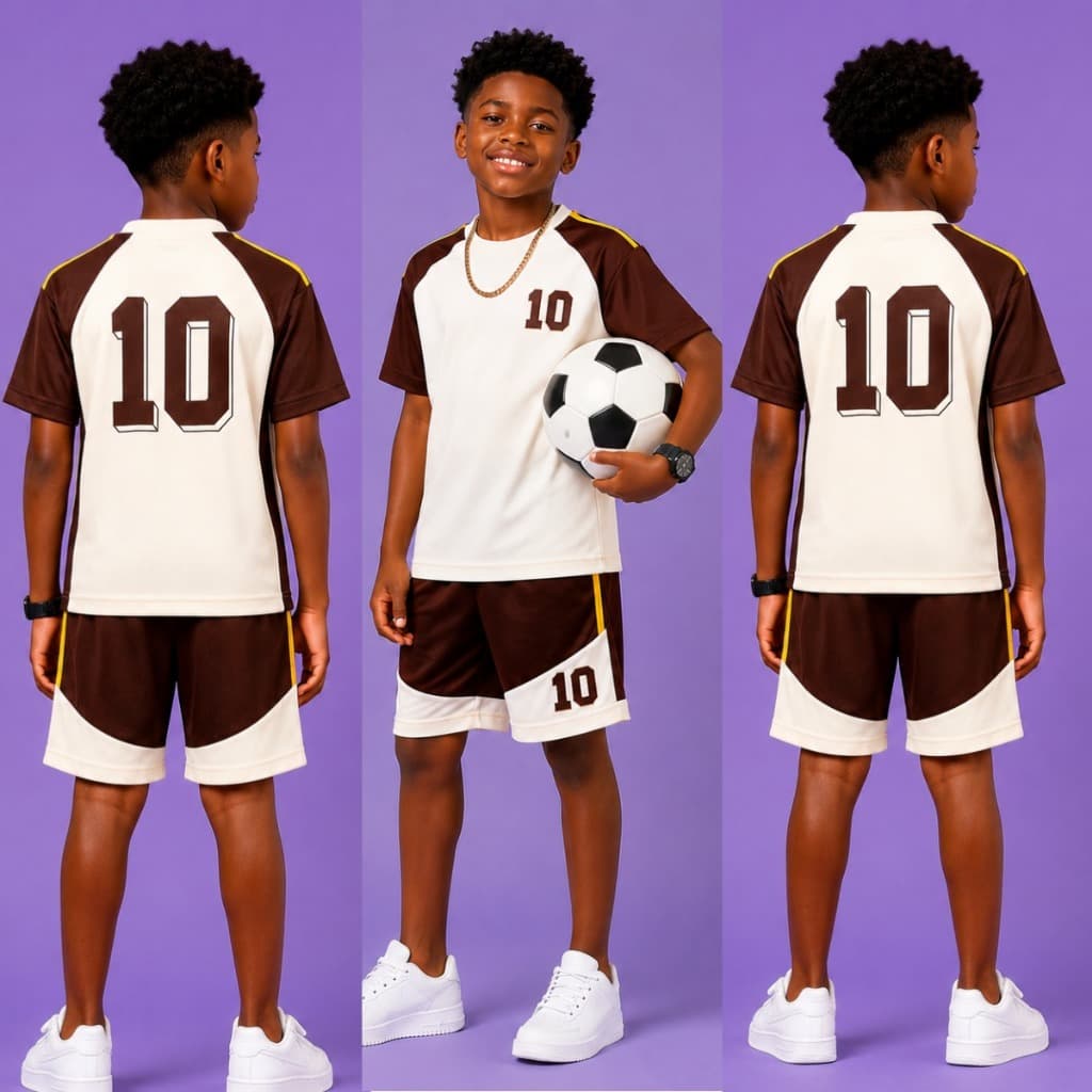 Conjunto Infantil Para Meninos - Lançamento Bermuda + Camisa De Verão Premium Dry Fit Leve