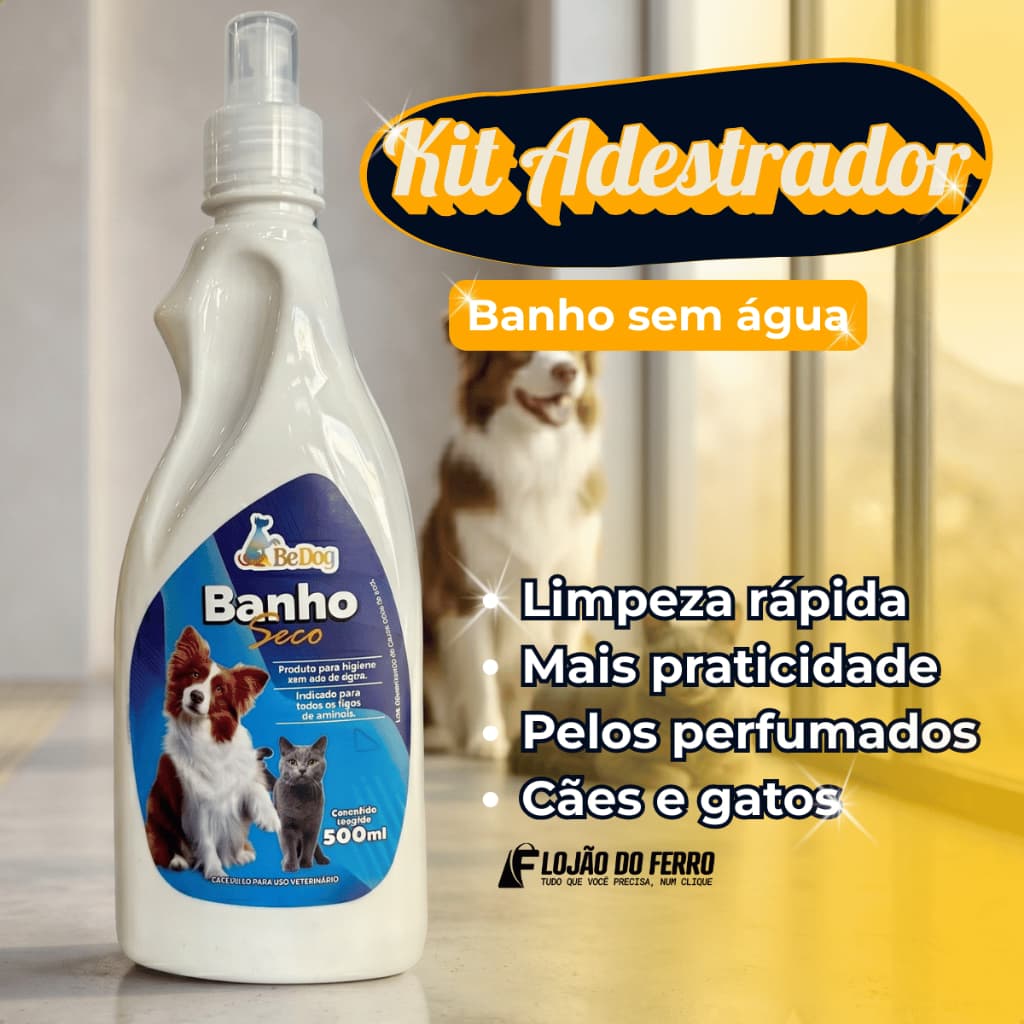 Banho A Seco Cachorro e Gato Shampoo a Seco 500ml Bedog