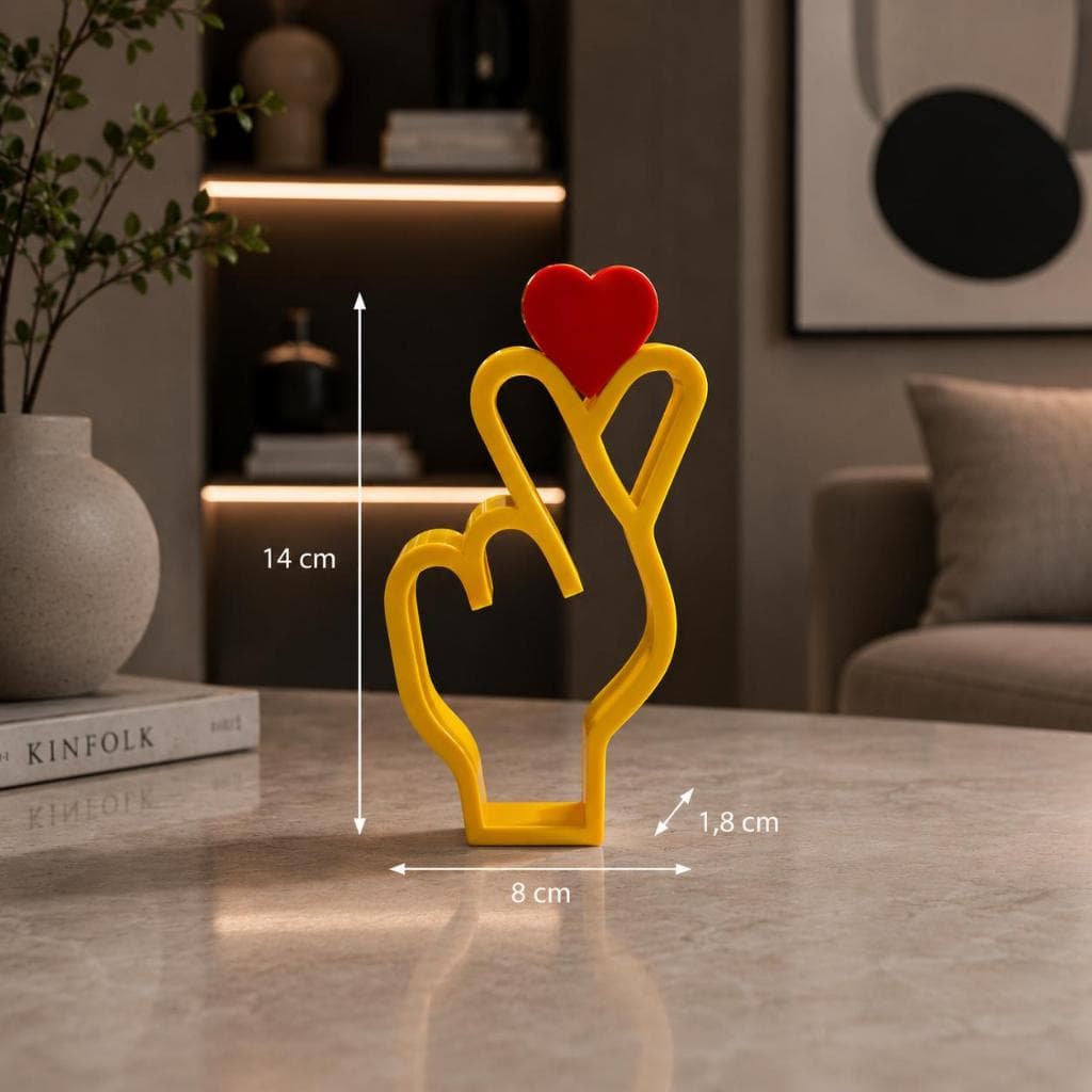 Decoração Coreana Mão com Coração  Dorama T Amo Coreano