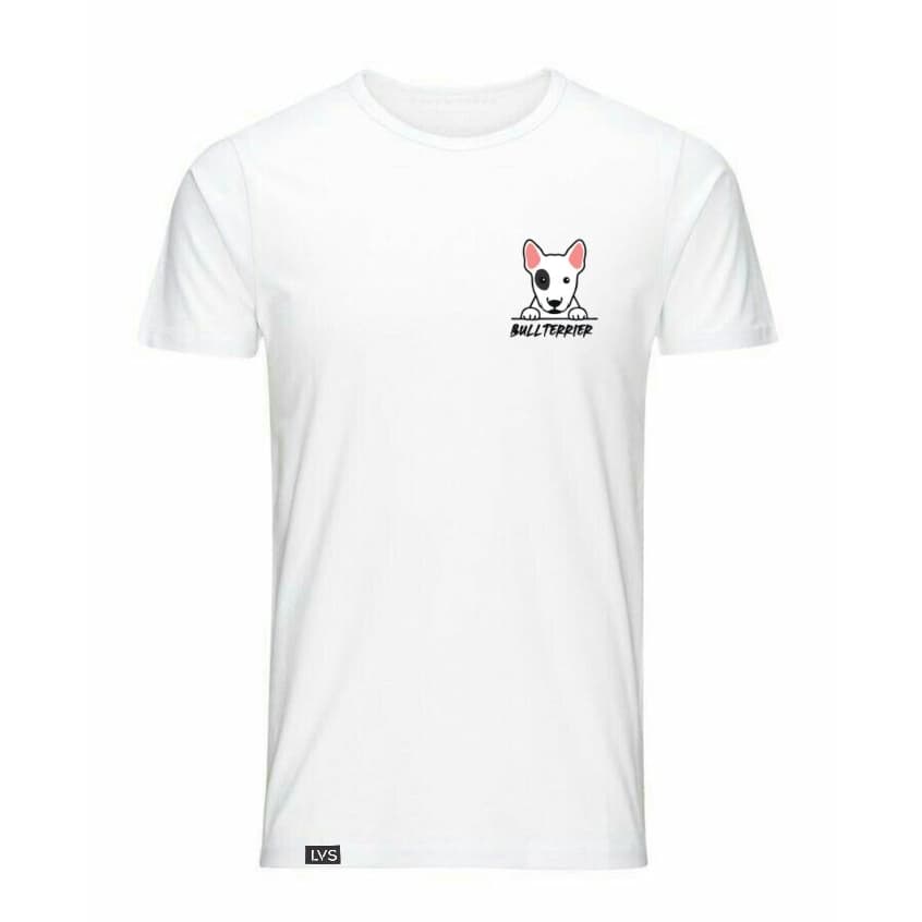 Camiseta Cachorro Raça Bullterrier Personalizada com Nome Seu Cão Mascote Masculina Feminina