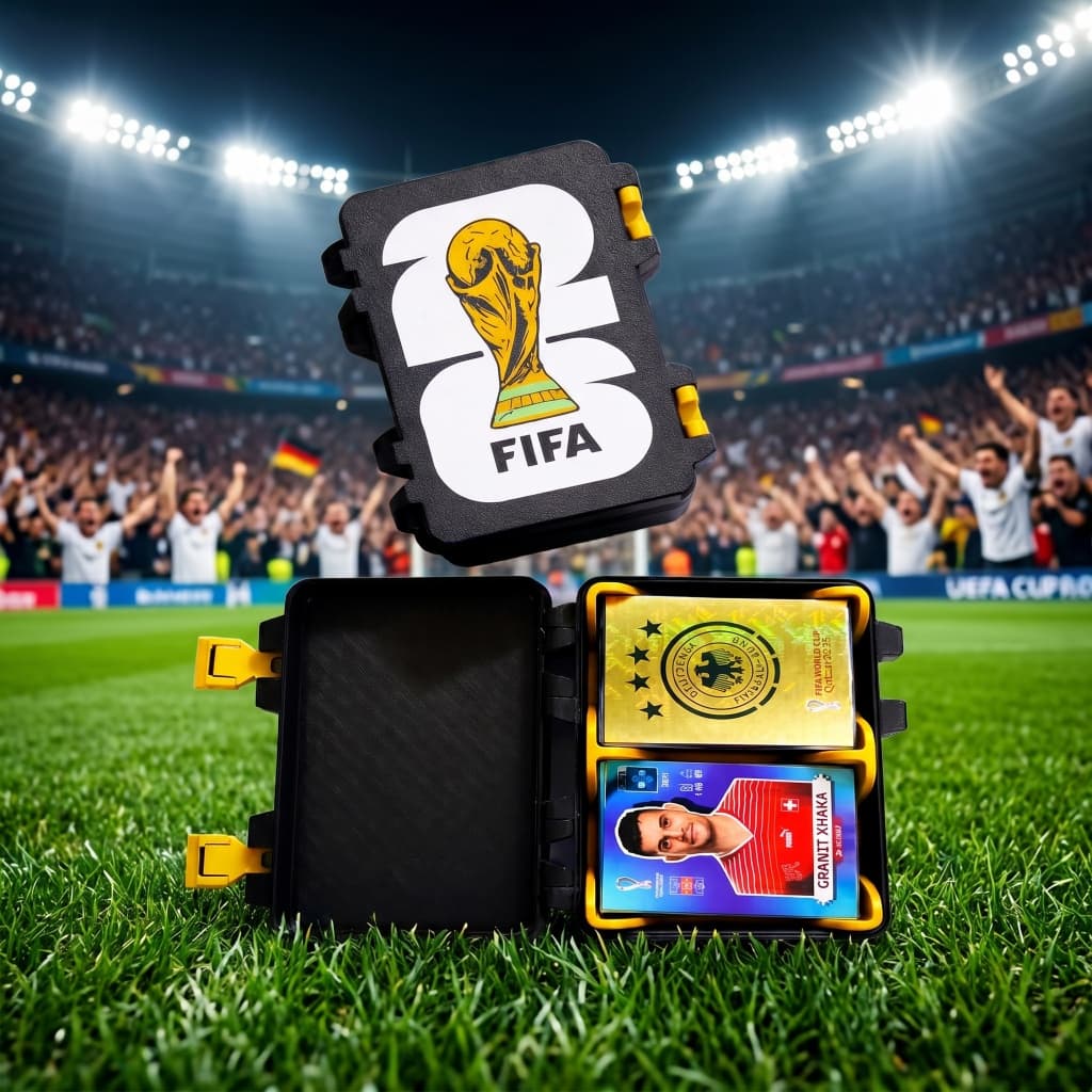 Porta Figurinhas Copa Organizador de Figurinhas Caixa Colecionador para Álbum de Futebol com Divisórias Copa do mundo