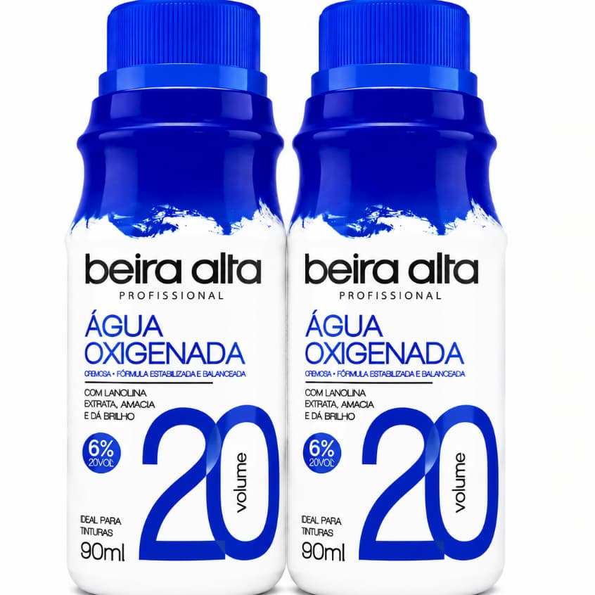 Água Oxigenada Beira Alta  Kit com 2 Águas Oxigenadas 90ml Cada