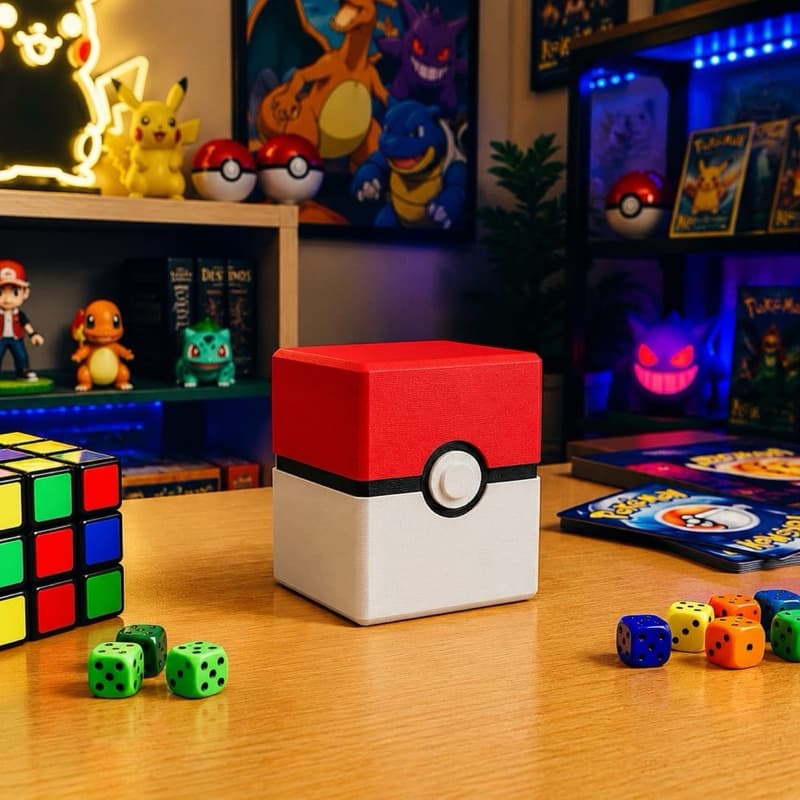 Caixa Estojo Pokémon Deck Box Porta Cards TCG Organizador de Cartas Pokébola Presente Pokémon