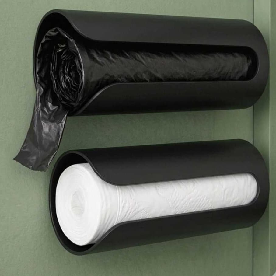 Suporte para Rolo de Saco de Lixo Para Casa Em Cozinha Banheiro Dispenser Porta Sacolas de Supermercado Puxa Saco
