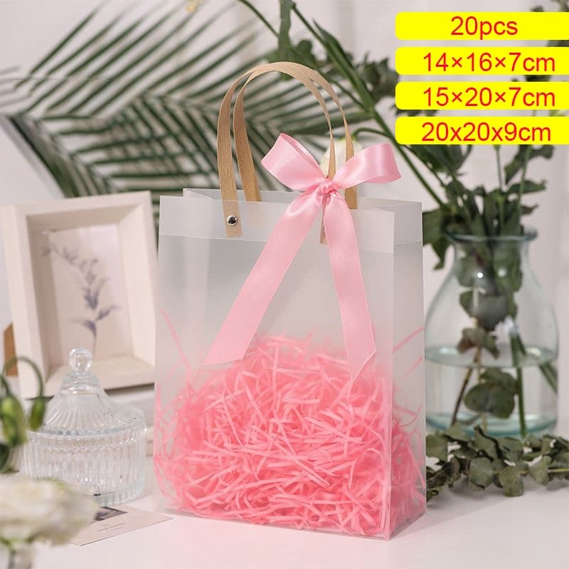 Back Field Kit 20 Bolsa Sacola Transparente Fosca 14*16*7cm/15×20×7cm/20x20x9cm