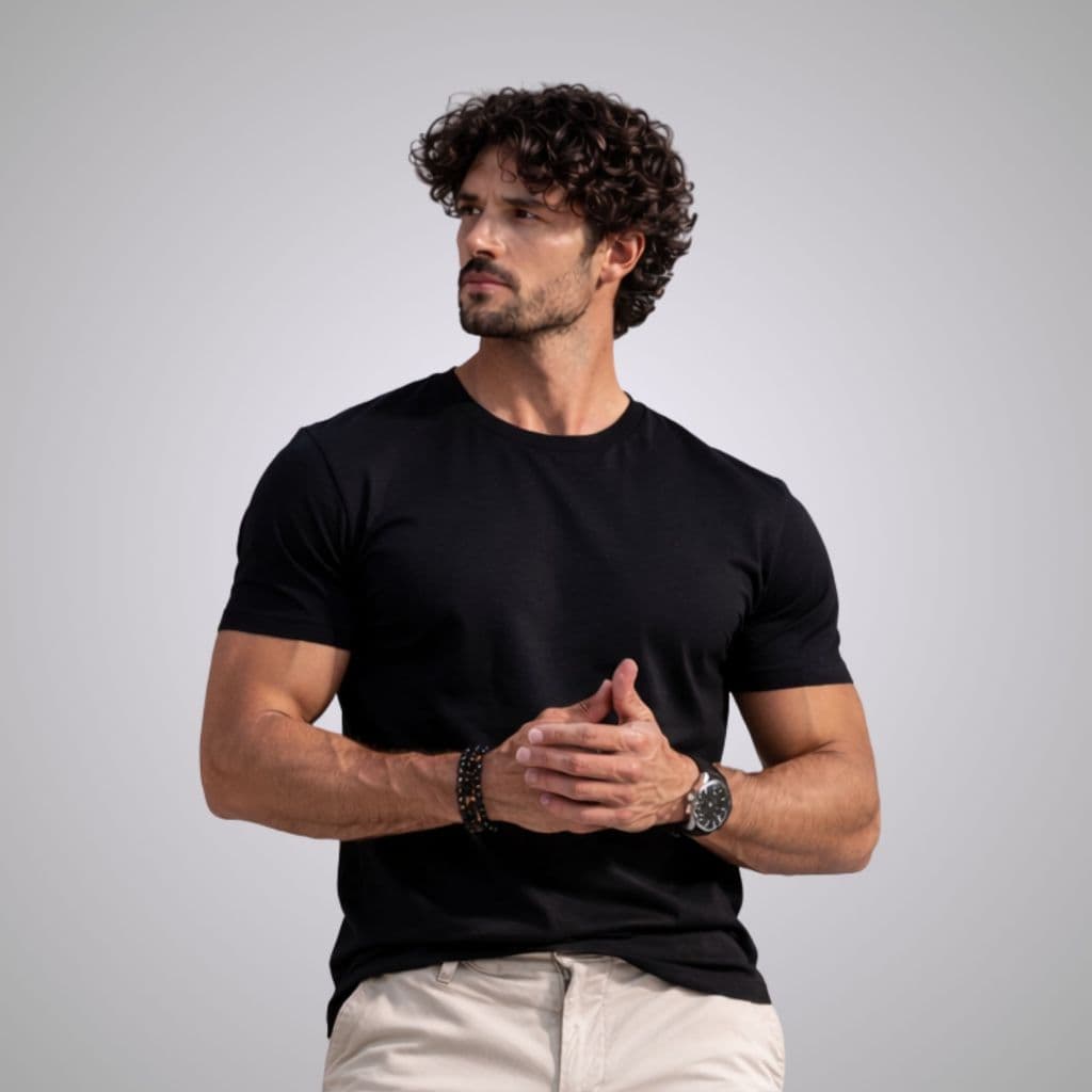 Camiseta Tech Modal 92% Elastano 8% Modal Camisa Anti Odor Lisa Masculina