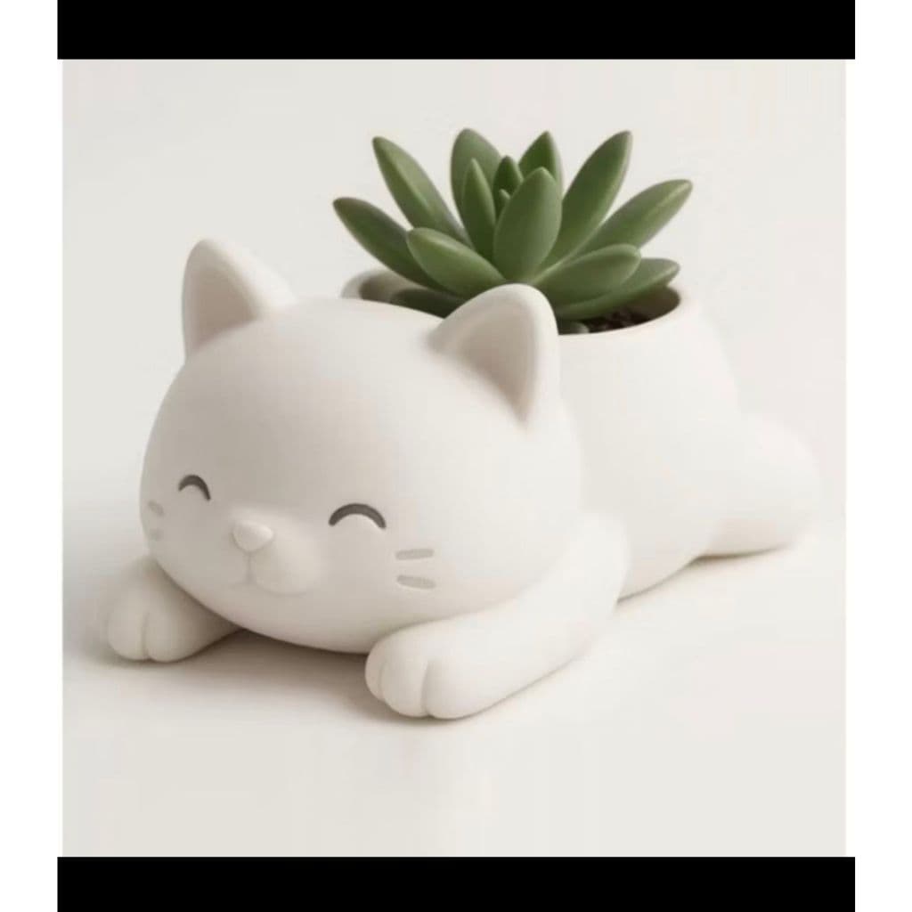 Vaso de planta gatinho fofo, vaso de gato fofo, vaso para pequenas plantas, vaso de planta gato