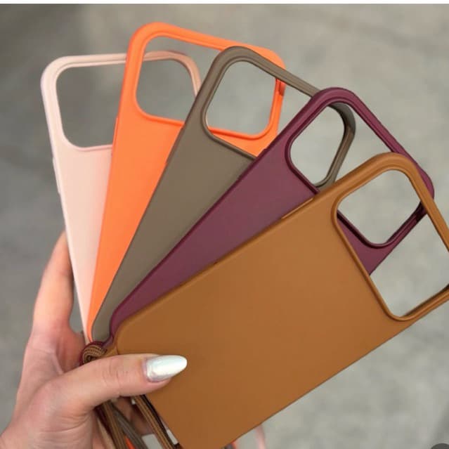 Capa capinha case com cordão ajustável aveludada por dentro transversal tiracolo para iphone 11/12/13/14/15/16/17