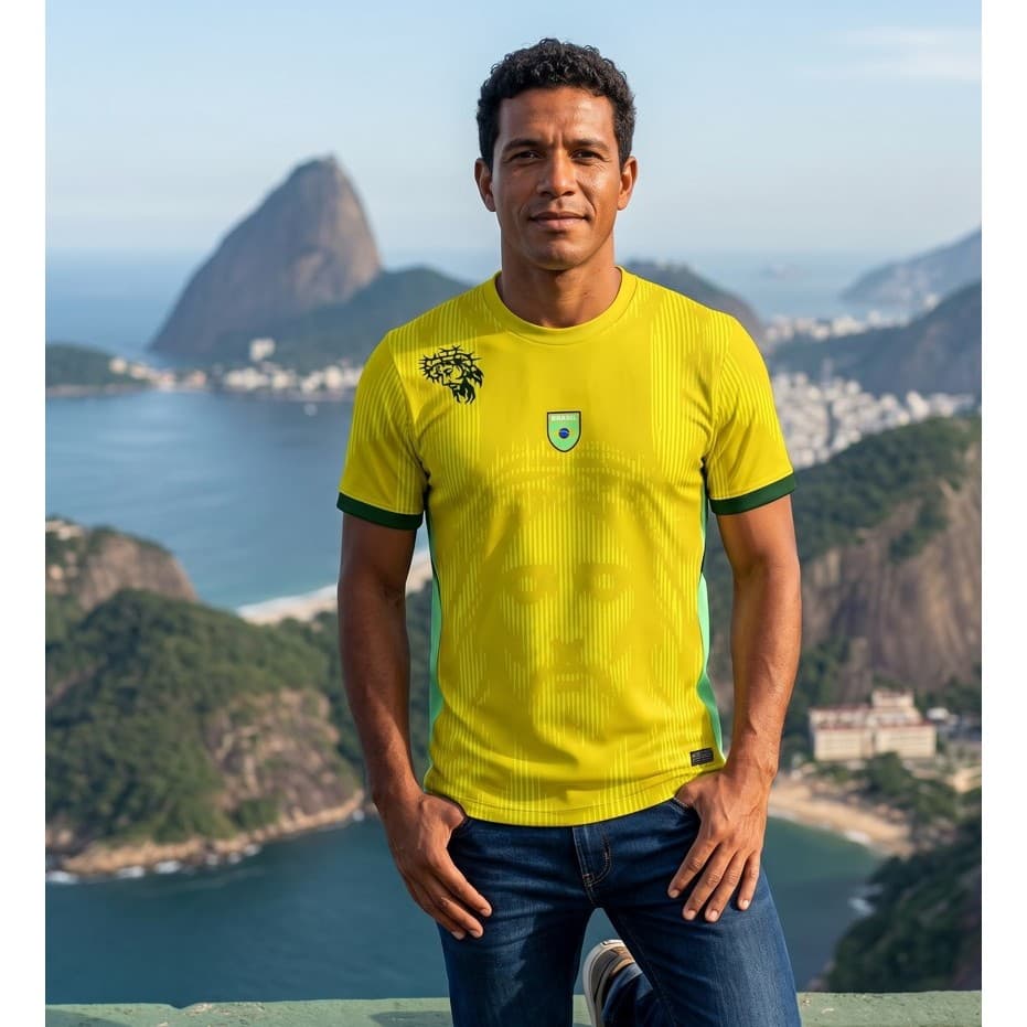 Camiseta Masculina Manga Curta Esportiva Dryfit Brasil