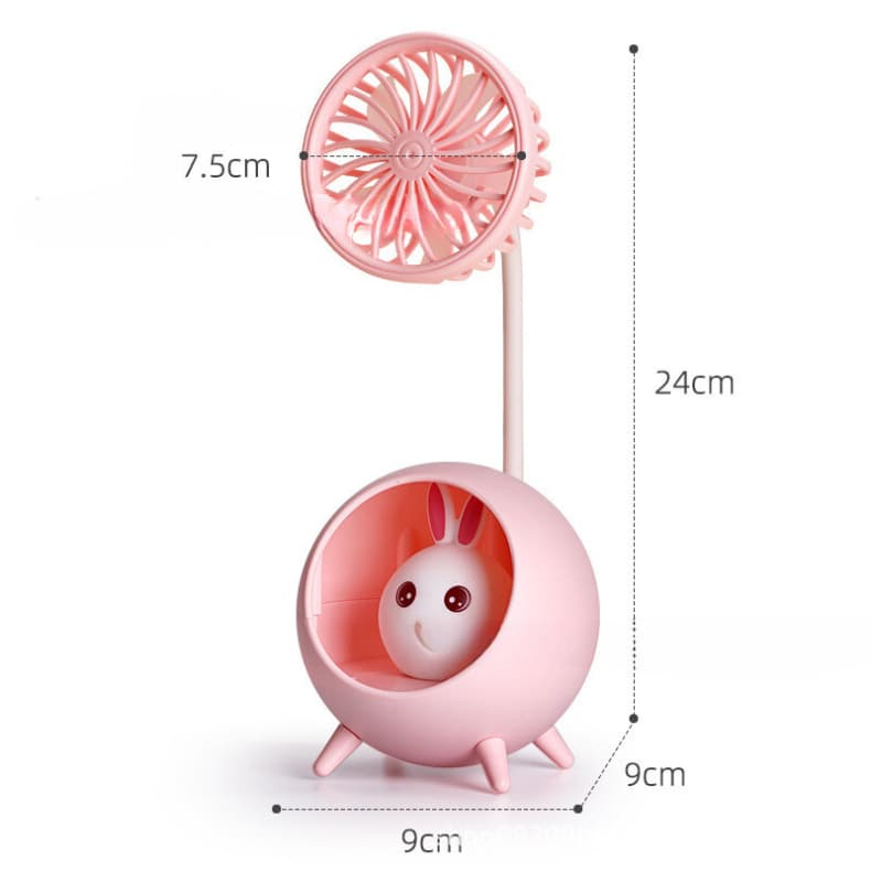 Lâmpada de Mesa LED Luz Noturna LED Pequena Função de Ventilador Estilo Desenho Animado USB