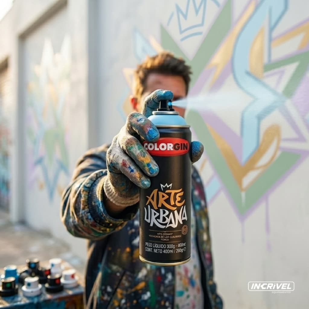 Tinta Spray Arte Urbana Colorgin 400ml Alta Cobertura Grafite Artes Pintura Parede Metal Madeira