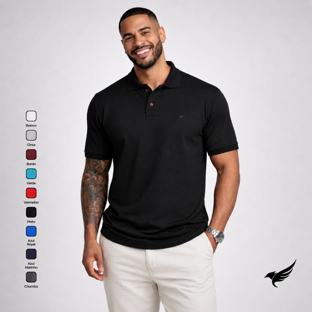 Camisa Polo Masculina Malha Piquet Gola Polo Original
