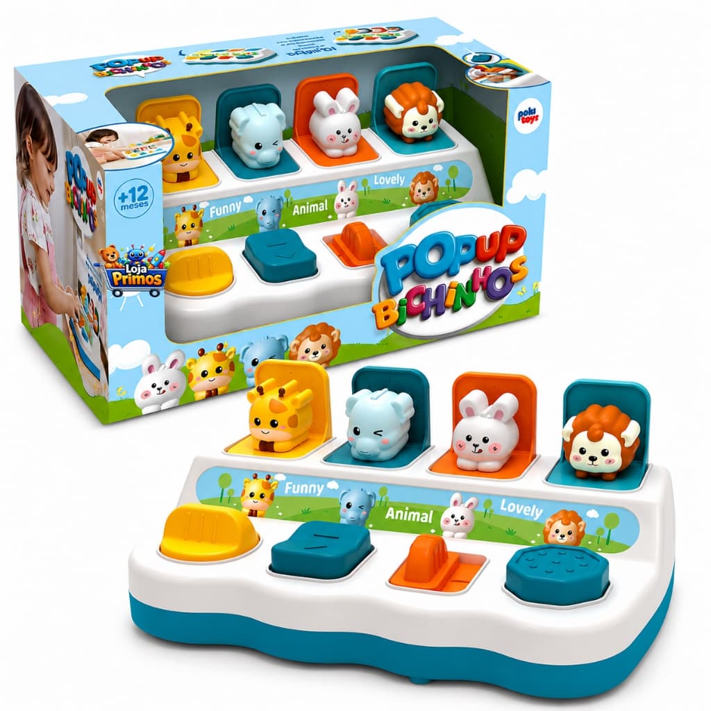 Brinquedo Pop Up Bichinhos Interativo Baby