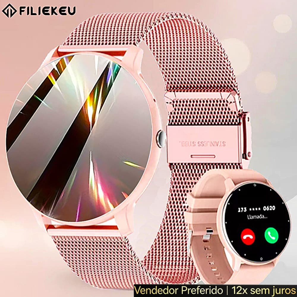FILIEKEU relógio smartwatch feminino Esportivo À Prova D'água IA Chamadas Bluetooth Relógio