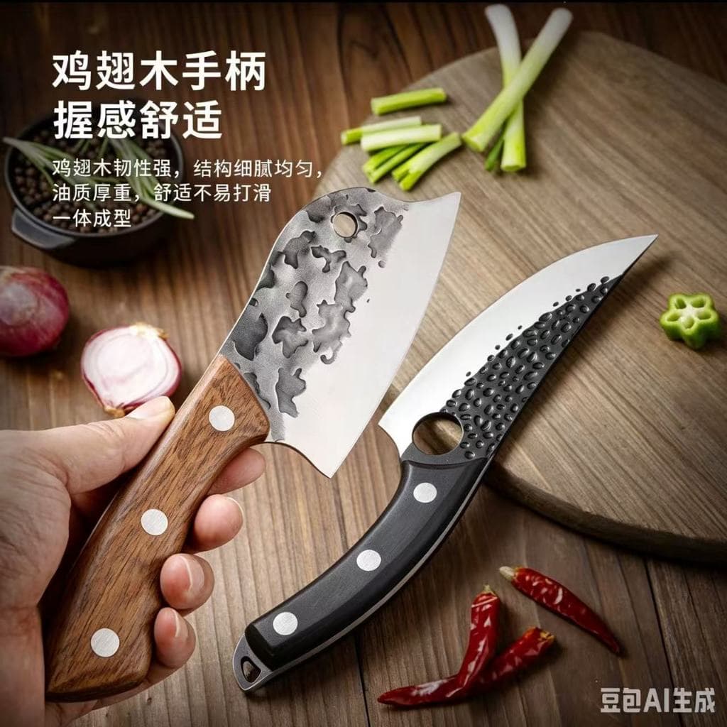 Faca Artesanal Inox com Bainhem couro legítimoa  para Churrasco Cozinha H-27