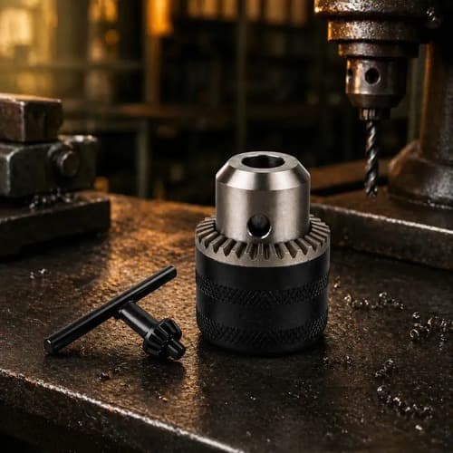 Mandril 10mm Com Chave de Aperto Rosca 3/8 x 24F Encaixe Para Furadeira Manual E Elétrica