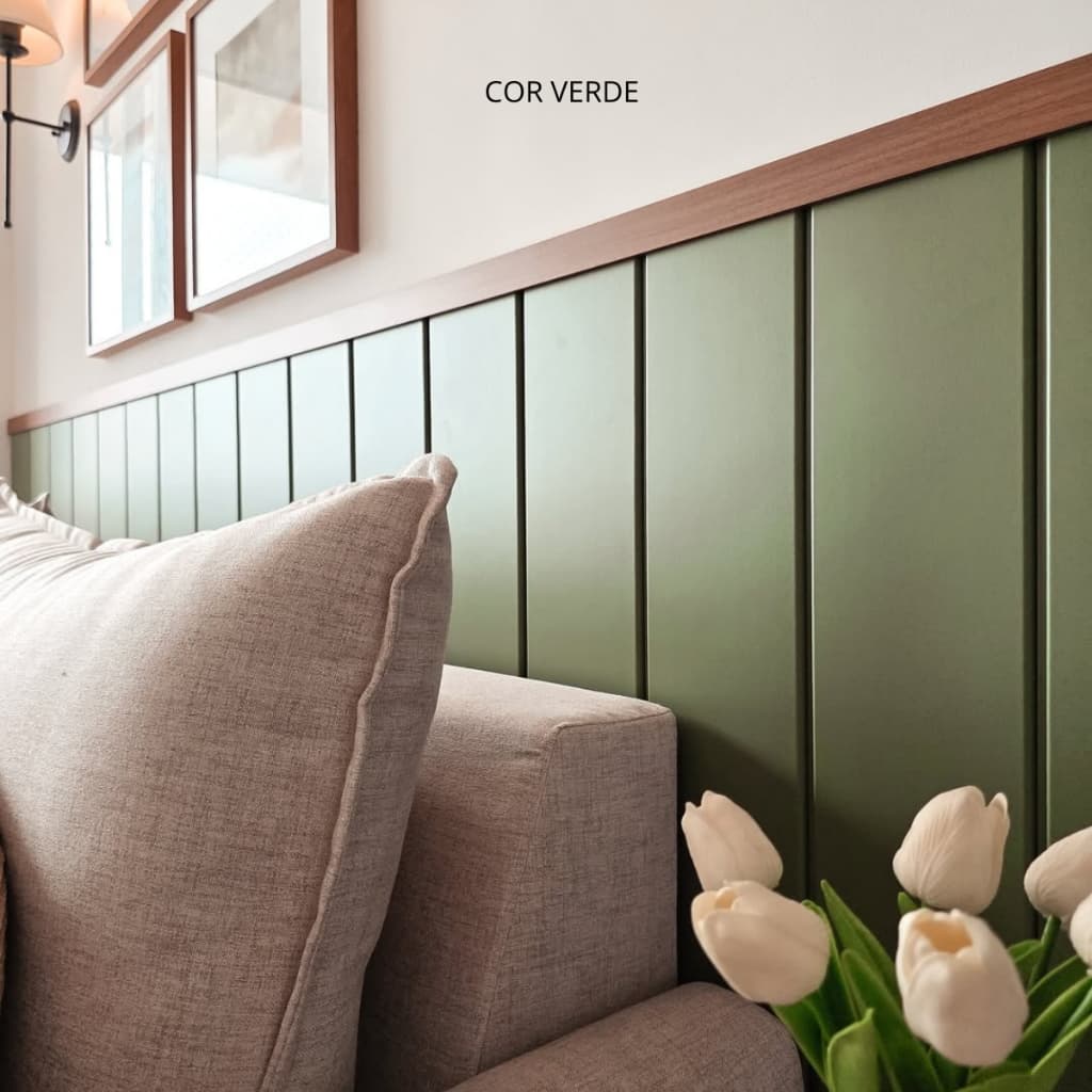 Painel Ripado Shiplap-Lambri MDF Autocolante 1,45 mts larg x 90cms altura