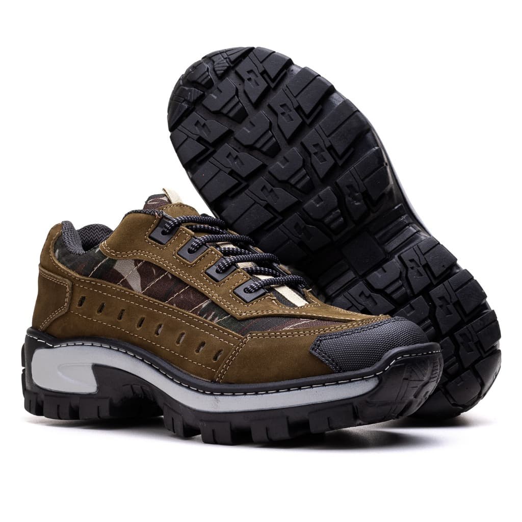 Tênis Masculino Casual Adventure Em Couro Palmilha Gel Anatomic