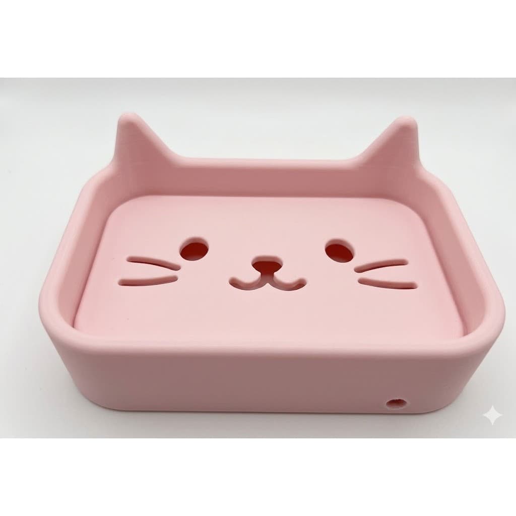 Saboneteira Ecológica Gatinho com Dreno – Organização e Fofura no seu Banheiro - Sara Presentes