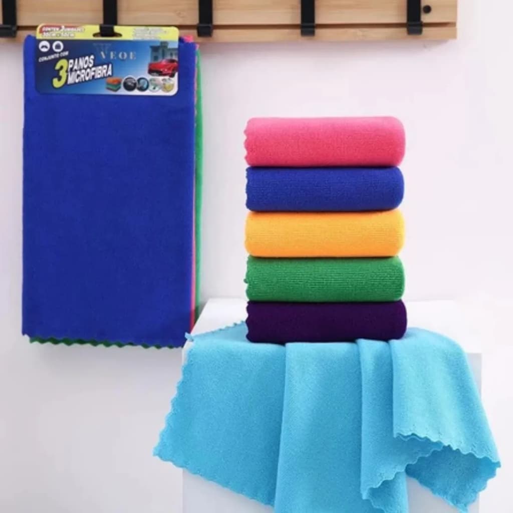 Toalha de Microfibra Macia 70x40cm Versátil Toque Aveludado Absorção Rápida