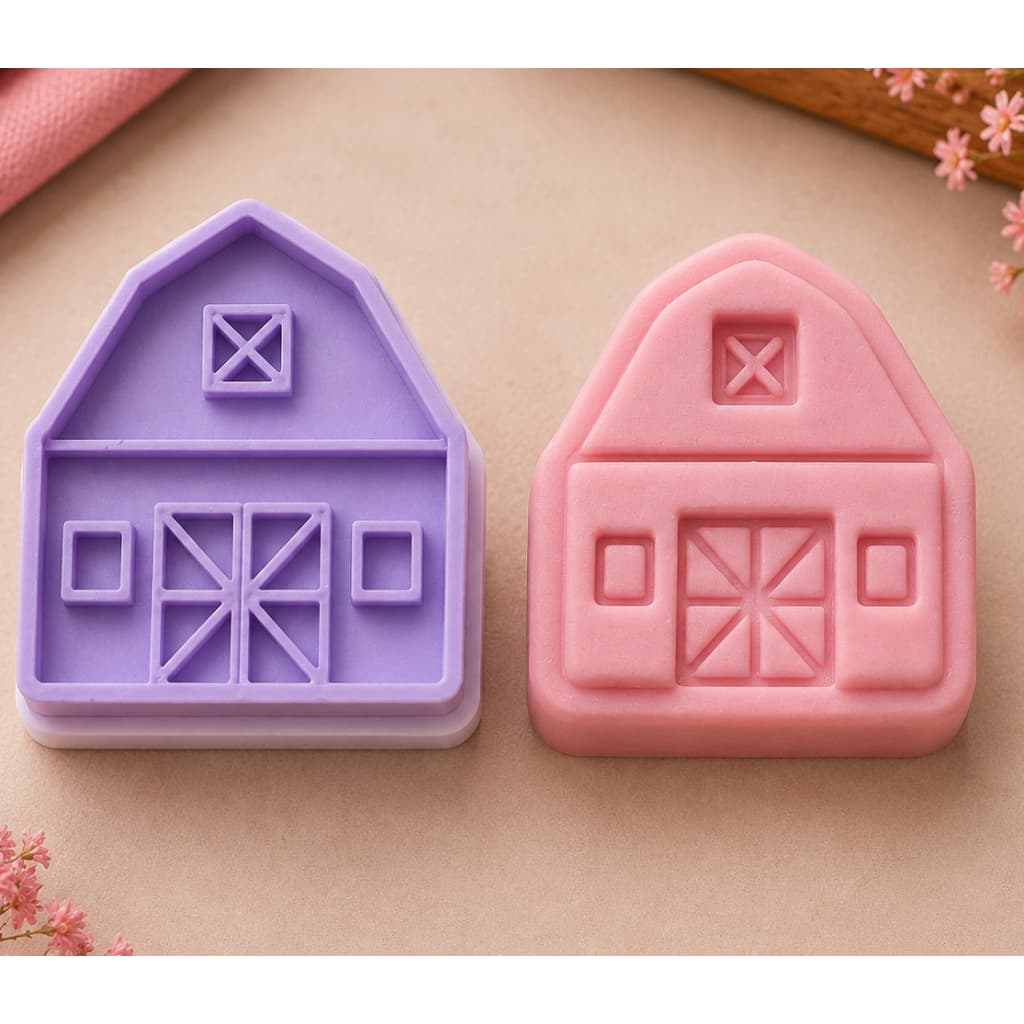 Modelador Ejetor Celeiro Fazenda Para Brigadeiro Docinho Massas Fazendinha Doce Confeitaria Biscuit