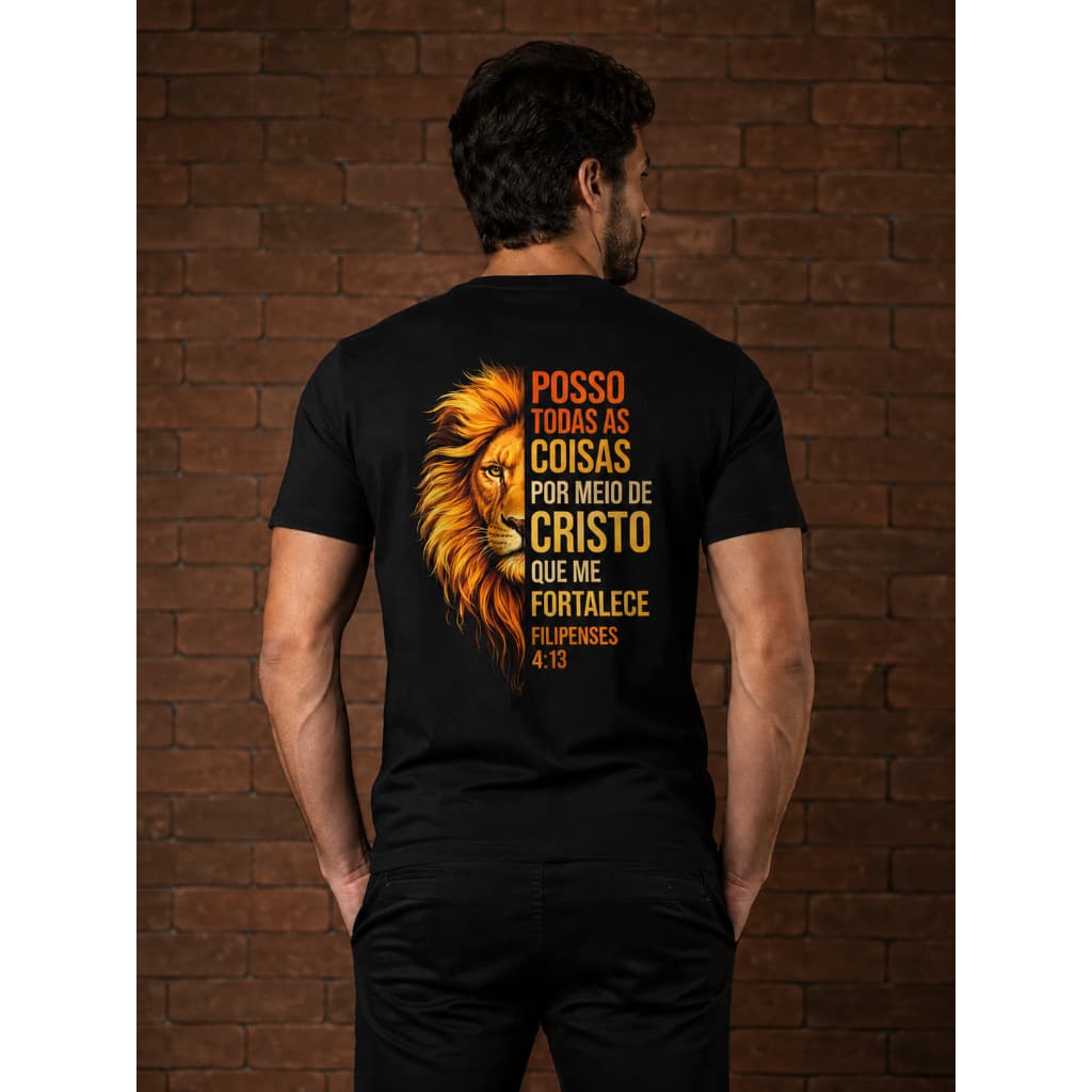 Camiseta Masculina T-shirt Cristã Filipenses - Conforto e Versatilidade em 100% Algodão