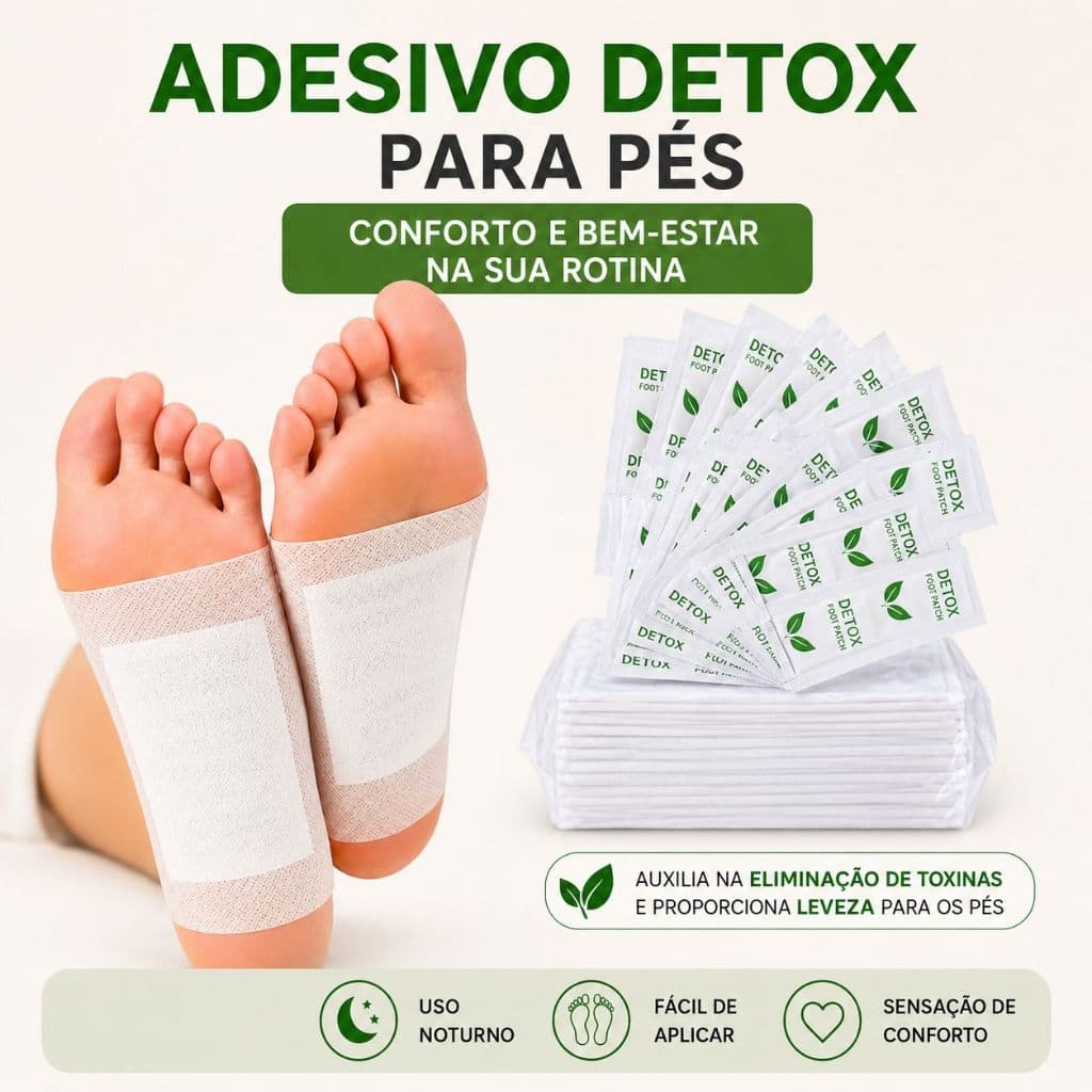 Adesivos Detox Para Pés- Eliminador de Toxinas Corporal