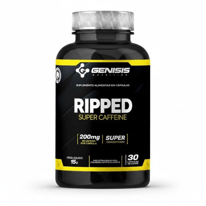 Ripped Super Energia Caff 30 Cápsulas, 200mg por Cápsulas - Genisis Nutrition