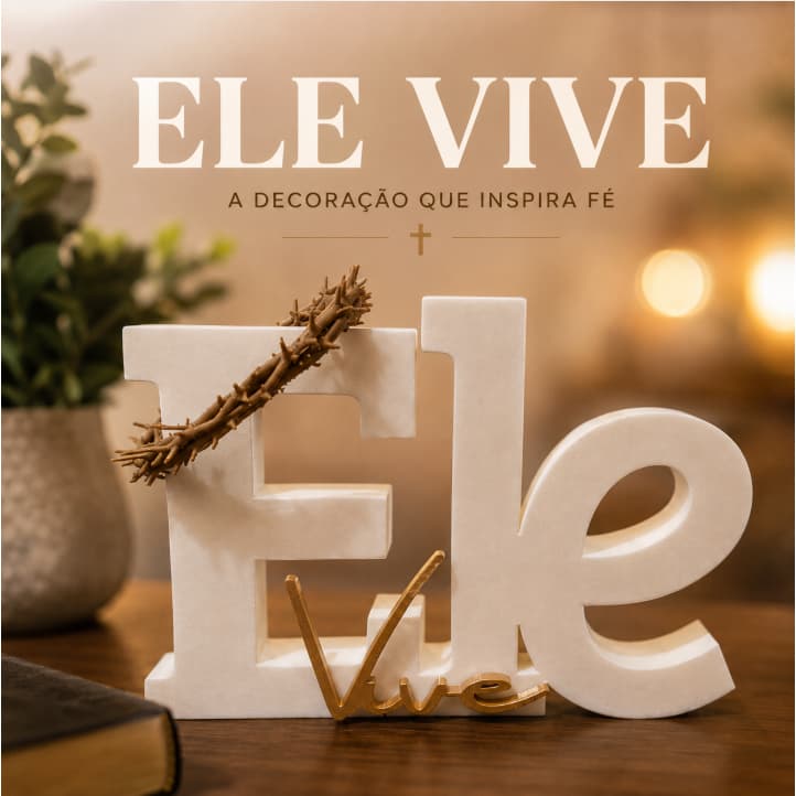 Ele Vive – Decoração Cristã com Coroa de Espinhos