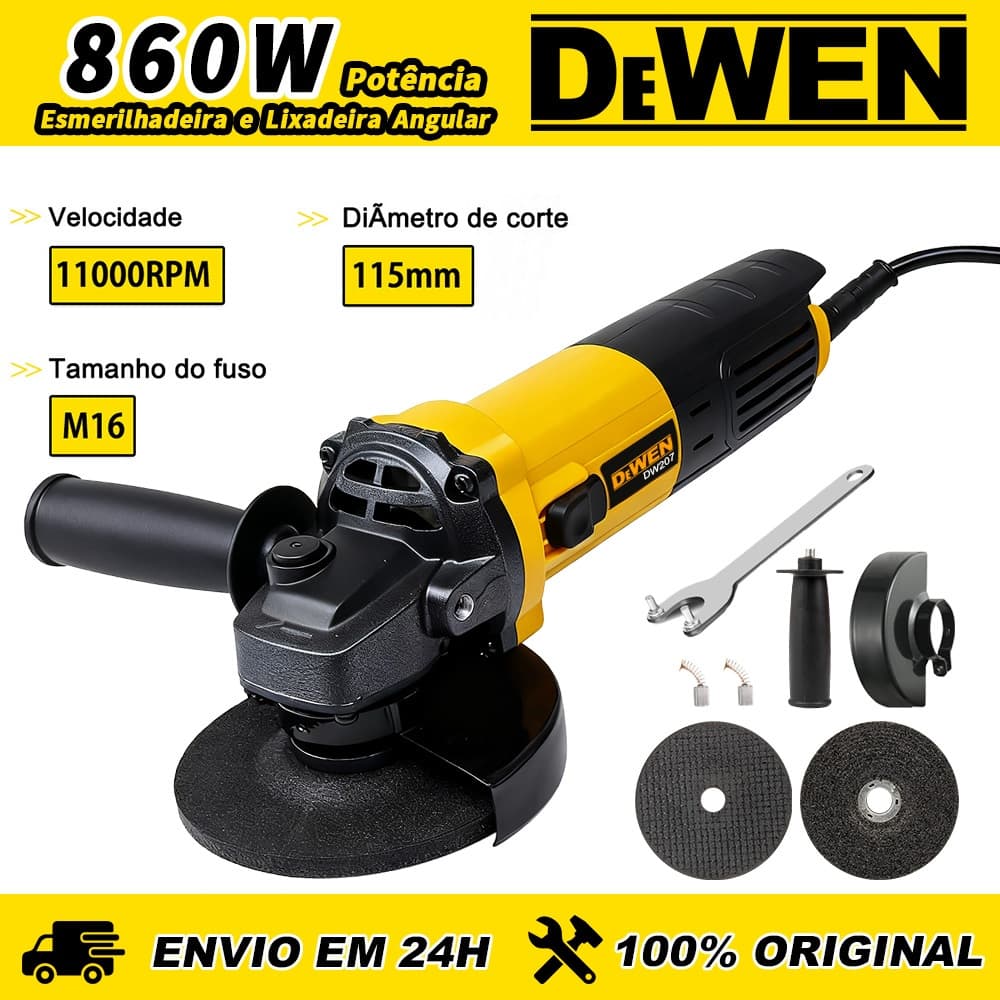Esmerilhadeira Lixadeira Angular 860w 11000rpm 4.1/2 Profissional