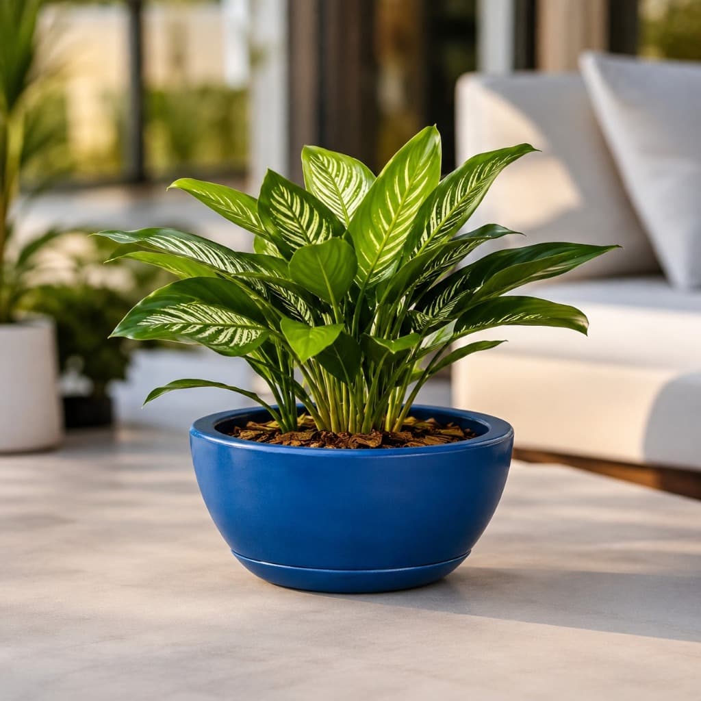 Vaso de Planta Decorativo Bacia Cuia Lisa Mini 13x25 Suculentas e Cactos com Prato em Polietileno