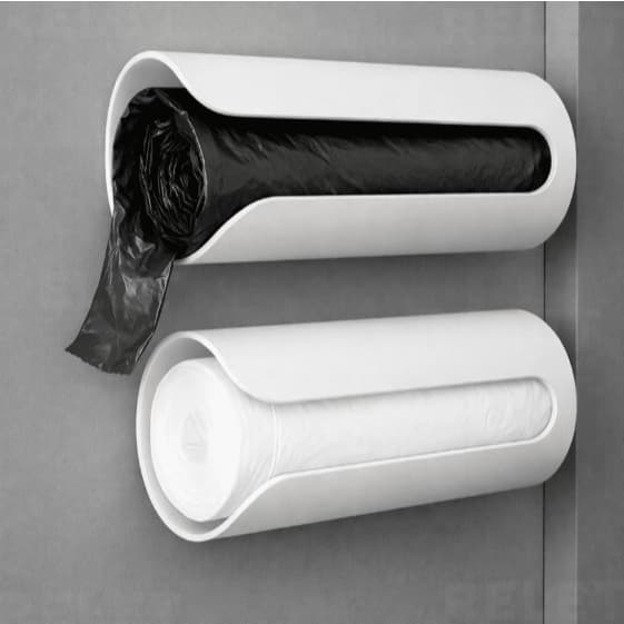 Suporte Para Rolo de Saco de Lixo Porta Saco Organizador Cozinha Banheiro Compacto