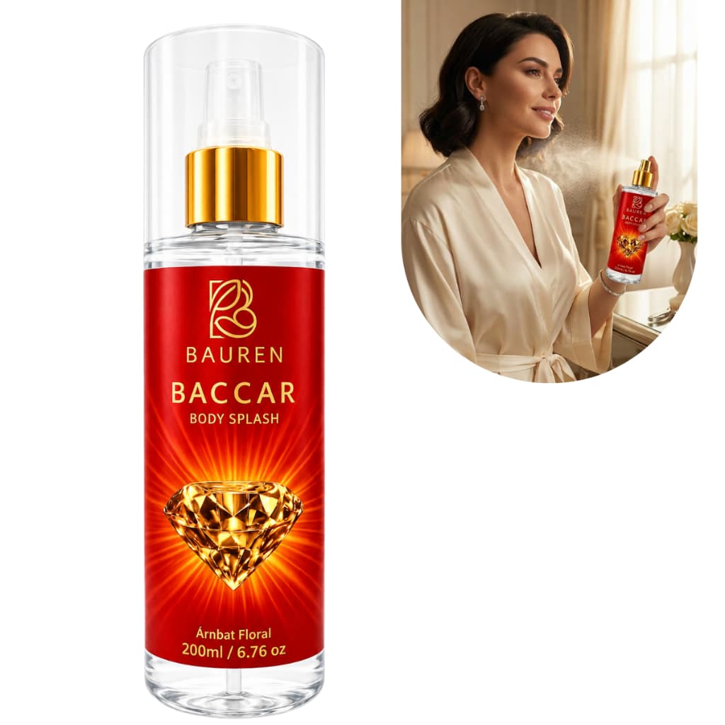 Body Splash Bauren Baccar Perfume Feminino 200ml Aroma Luxuoso e Marcante