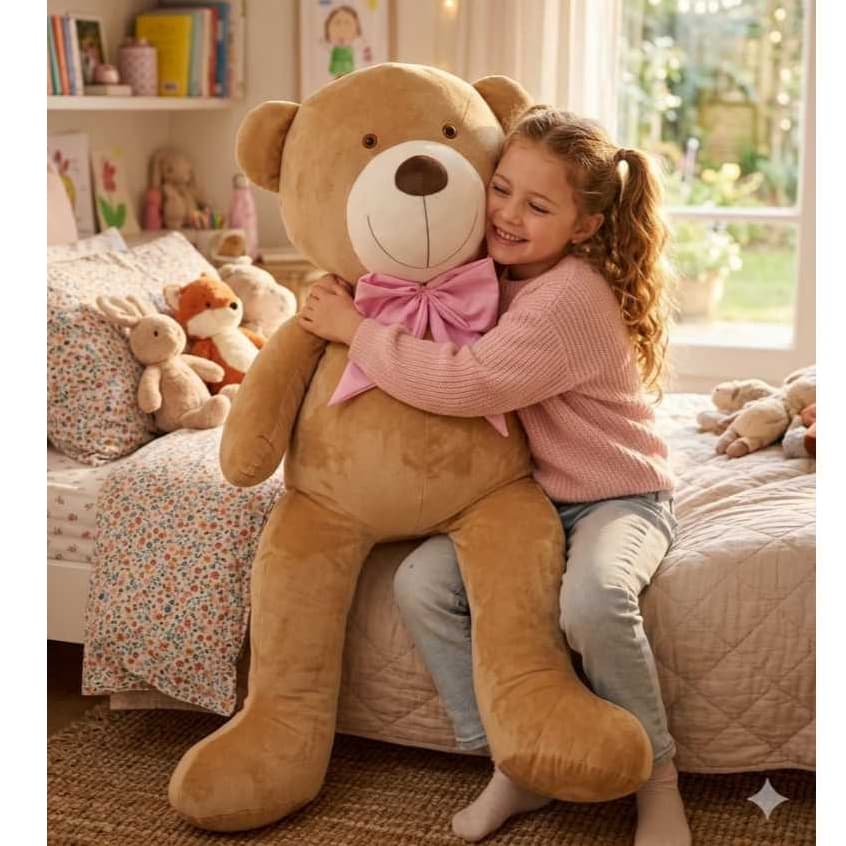 Urso De Pelucia Gigante Ballu 1 Metro Grande Macio Antialergico Decoracao Quarto Bebe Infantil